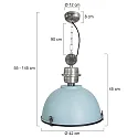 pendant luminaire BIKKEL - Ø 42CM 1 flame, medium E27 IP20, brown, pied dimmable