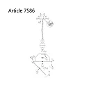pendant luminaire BIKKEL - Ø 42CM 1 flame, medium E27 IP20, brown, pied dimmable