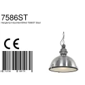 Steinhauer pendant luminaire BIKKEL - Ø 42CM 1 flame, medium E27 IP20, polished aluminium, steel dimmable