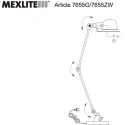 Mexlite Mexlite Bordlampe DAVIN, 1-flamme, reflektor, sort