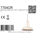 Mexlite pendant luminaire EDEN 1 flame E27 IP20, creme dimmable