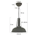 Mexlite Mexlite Pendel EDEN, 1-flamme, 42cm, grå
