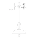Mexlite Mexlite Pendel EDEN, 1-flamme, 42cm, grå