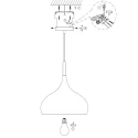 Mexlite Mexlite Pendant luminaire BJORR, 1 flame, 30cm, white