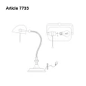 Mexlite Mexlite Table lamp BELANA, 1 flame, bronze