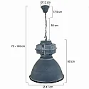 Mexlite Mexlite Pendant luminaire DENSI, 1 flame, grey