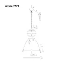Mexlite Mexlite Pendant luminaire DENSI, 1 flame, grey