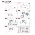 Steinhauer ceiling luminaire LIDO large, round, indirect, perforated IP20, black matt dimmable