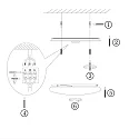 Udendørs loftlampe GALAXY stor, rund, omskiftelig, buet IP44