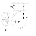 Udendørs loftlampe GALAXY cylindrisk, mittelgroß, omskiftelig IP44, stål børstet 