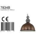 Steinhauer pendant luminaire BIKKEL - Ø 52CM 1 flame, large E27 IP20, brown, pied dimmable