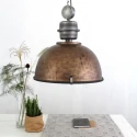 Steinhauer pendant luminaire BIKKEL - Ø 52CM 1 flame, large E27 IP20, brown, pied dimmable