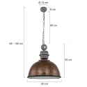 Steinhauer pendant luminaire BIKKEL - Ø 52CM 1 flame, large E27 IP20, brown, pied dimmable
