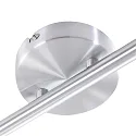 Steinhauer Spotlight bar NATASJA 2-flammer, Dim-To-Warm, justerbar GU10 IP20, stål børstet dæmpbar