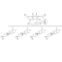 spotlight bar NATASJA 4 flames, long, Dim-To-Warm, adjustable GU10 IP20, steel brushed dimmable