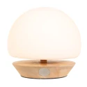 Bordlampe ANCILLA rund, kort, med touch-dæmper G9 IP20, bøg, naturlig farve dæmpbar
