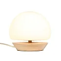 Steinhauer Bordlampe ANCILLA rund, kort, med touch-dæmper G9 IP20, bøg, naturlig farve dæmpbar