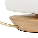 Steinhauer Bordlampe ANCILLA rund, kort, med touch-dæmper G9 IP20, bøg, naturlig farve dæmpbar