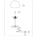 Steinhauer Bordlampe ANCILLA MUSHROOM lang, med skiftefunktion G9 IP20, chrom, poleret dæmpbar