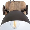 Mexlite Spot GEARWOOD, 1-flamme, brun