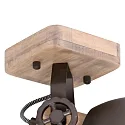 Mexlite Spot GEARWOOD, 1-flamme, brun