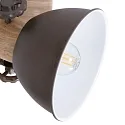Mexlite Spot GEARWOOD, 1-flamme, brun