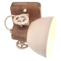 Loftlampe GEARWOOD 1-flamme E27 IP20, creme dæmpbar