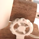 Mexlite Loftlampe GEARWOOD 1-flamme E27 IP20, creme dæmpbar