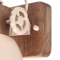 Mexlite Loftlampe GEARWOOD 1-flamme E27 IP20, creme dæmpbar