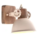 Mexlite Loftlampe GEARWOOD 1-flamme E27 IP20, creme dæmpbar