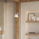 Mexlite Loftlampe GEARWOOD 1-flamme E27 IP20, creme dæmpbar