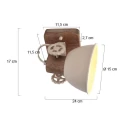 Mexlite Loftlampe GEARWOOD 1-flamme E27 IP20, creme dæmpbar