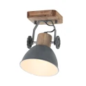 Mexlite Mexlite Spot GEARWOOD, 1-flamme, grå