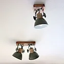 Mexlite Mexlite Spot GEARWOOD, 1-flamme, grå