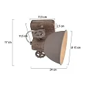 Mexlite Loftlampe GEARWOOD E27 IP20, dæmpbar