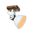 Mexlite Spot GEARWOOD, 1-flamme, hvid