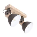 Mexlite Spot GEARWOOD, 2-flammer, antracit