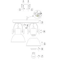 Mexlite Spot GEARWOOD, 2-flammer, brun