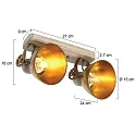 Mexlite Mexlite Spot GEARWOOD, 2-flammer, brun