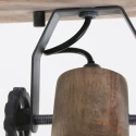 Mexlite Spot GEARWOOD, 2-flammer, brun
