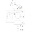 Mexlite Spot GEARWOOD, 2-flammer, brun