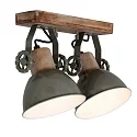 Mexlite Spot GEARWOOD, 2 flames, green