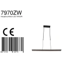 Steinhauer Steinhauer Pendel ZELENA LED, justerbar, 4-flammer, sort