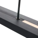 Steinhauer Steinhauer Pendel ZELENA LED, justerbar, 4-flammer, sort