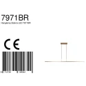 Steinhauer Steinhauer Pendel ZELENA LED, 3-flammer, L:150cm, bronze