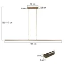 Steinhauer Steinhauer Pendel ZELENA LED, 3-flammer, L:150cm, bronze
