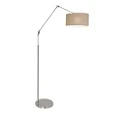 Steinhauer Standerlampe PRESTIGE CHIC cylindrisk, med afbryder, med skærm, med leddelt arm, med stik E27 IP20, stål børstet 