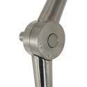 Steinhauer Standerlampe PRESTIGE CHIC cylindrisk, med afbryder, med skærm, med leddelt arm, med stik E27 IP20, stål børstet 