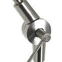 Steinhauer Standerlampe PRESTIGE CHIC cylindrisk, med afbryder, med skærm, med leddelt arm, med stik E27 IP20, stål børstet 