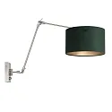 Steinhauer wall luminaire PRESTIGE CHIC cylindrical, with switch, with shade, with jointed arm, with plug E27 IP20, steel brushed dimmable